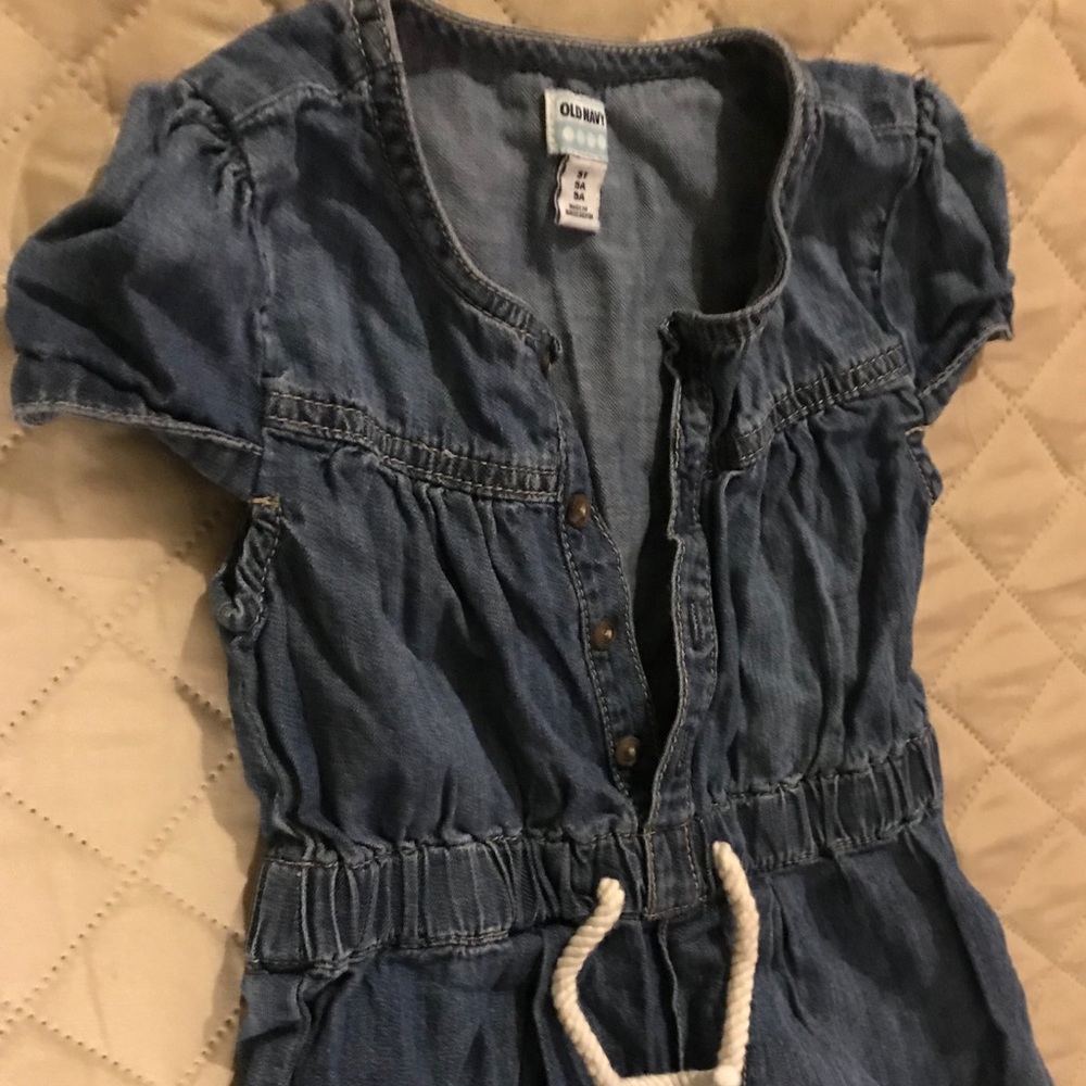 Denim Romper Shorts